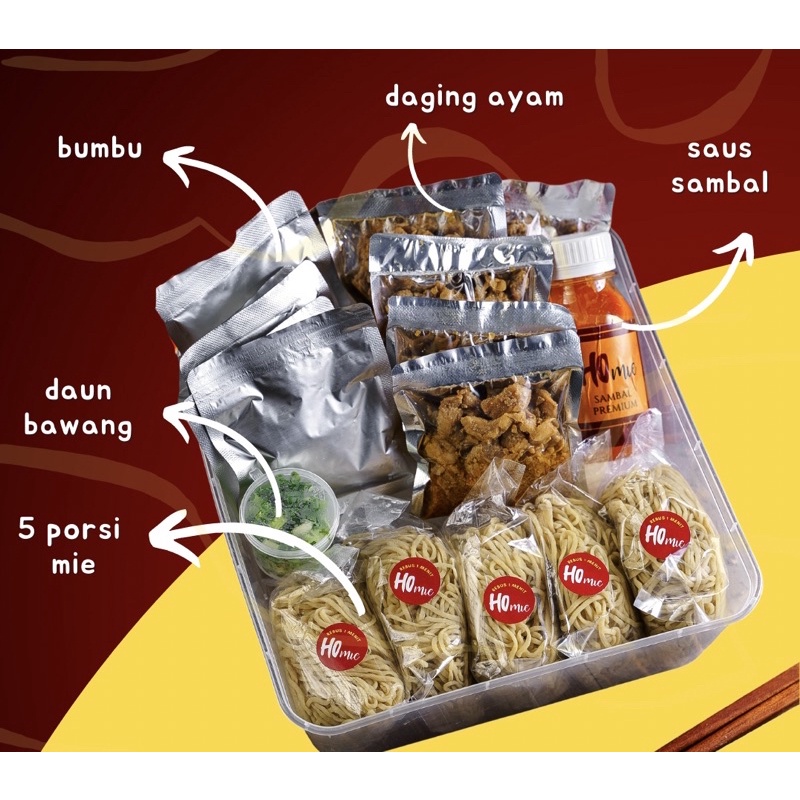 

Bakmie Homie - Bakmi Ayam Kecap / Bakmie Halal Lezat Bakmie Ayam Kecil Mie Ayam Mi Ayam Frozen isi 5 pcs