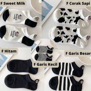 Kaos Kaki Ankle Cute Kaos Kaki Polos Bahan Katun Pria Wanita Unisex