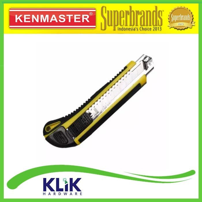 Kenmaster Pisau Cutter Rubber Grip + Refill isi Cutter