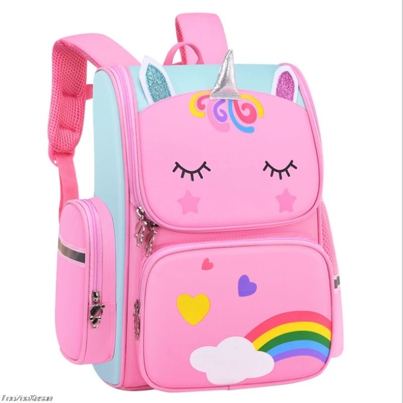 Tas Ransel Sekolah Anak Sd Unicorn Batman Anak Tk Sd Paud Kado Anak - Uni Pink Sd