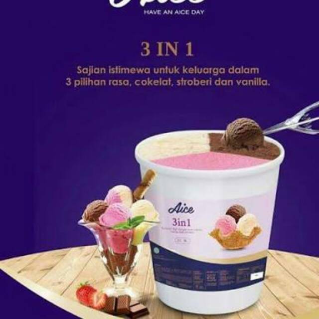 

Family pack 3 in 1 coklat strawberry vanilla