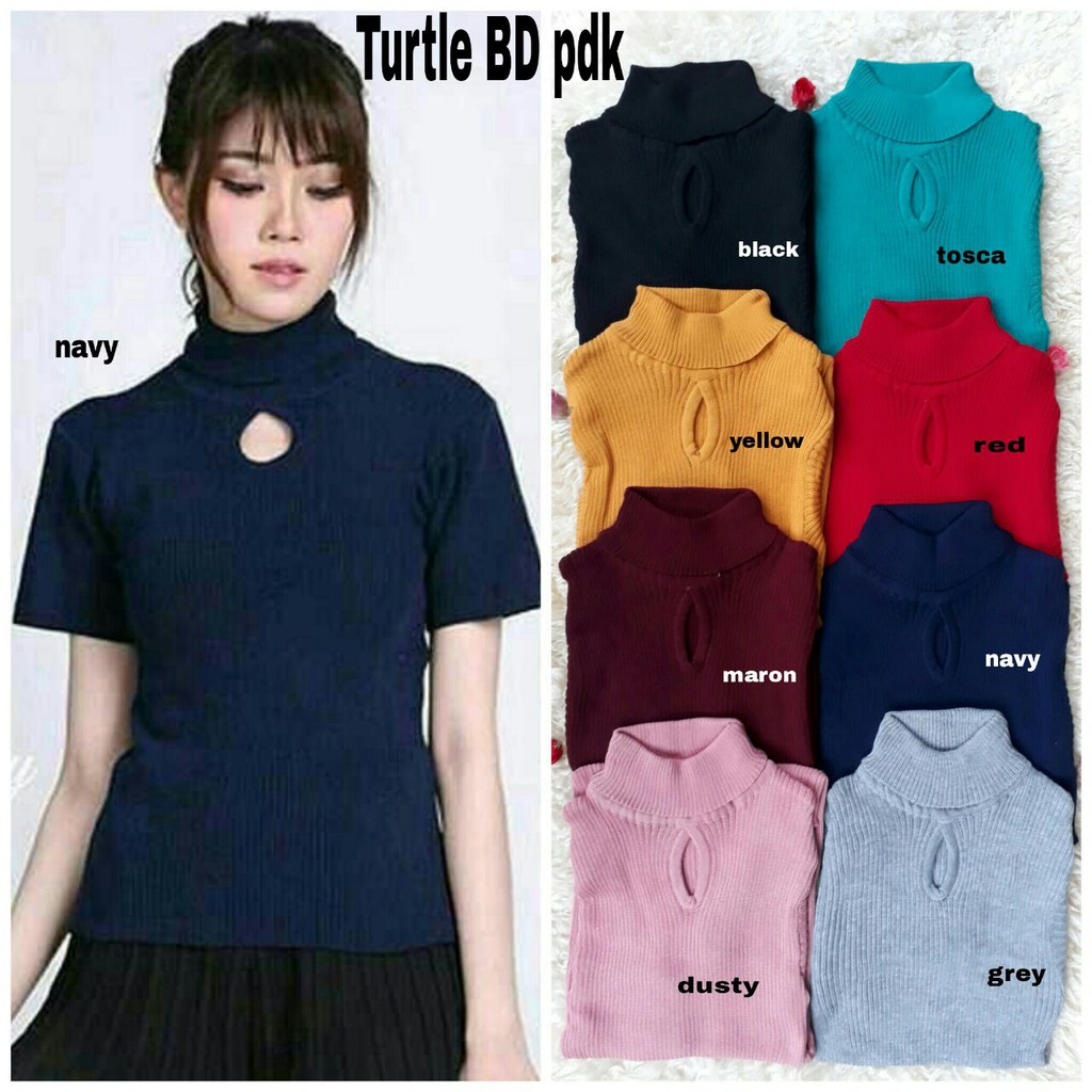 [Turtle BD Pdk RO] Blouse Wanita Rajut Varian Warna