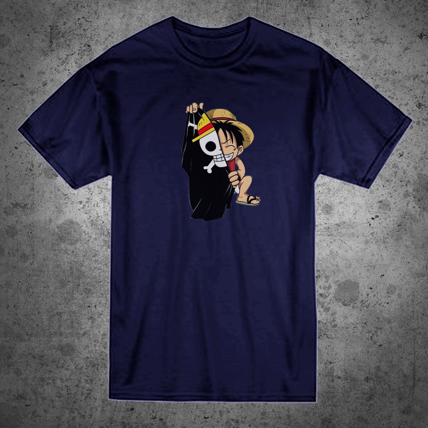 KAOS DISTRO pria ternaru&quot;ONE PIECE BENDERA&quot;