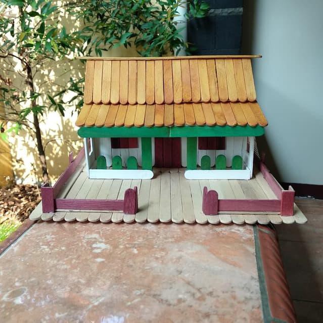Gh Prakarya Maket Miniatur Rumah Adat Betawi 2 Dari Stik Es Krim Q Special Edition Murah Shopee Indonesia