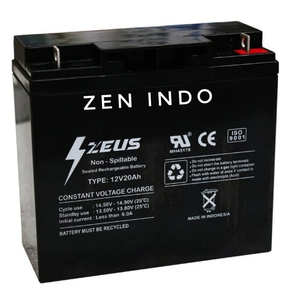 Aki UPS Aki Kering UPS 12v 20ah VLRA Baterai Kering Zeus