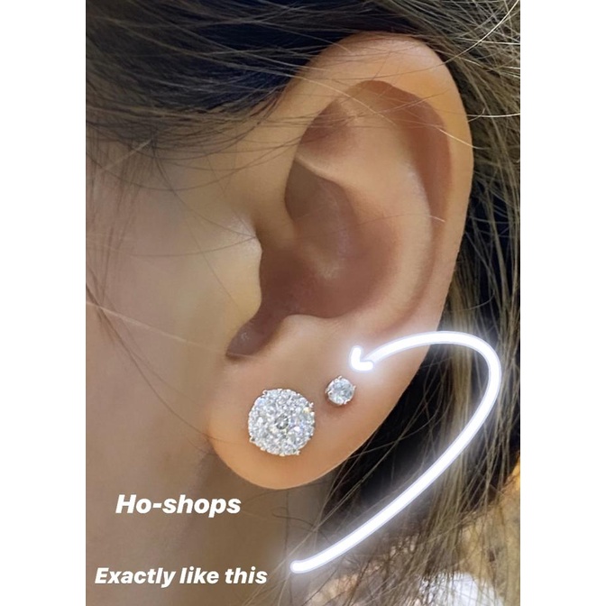 PROMO SPESIAL Anting / Giwang Soliter Mas Putih Kadar 75% Asli Emas