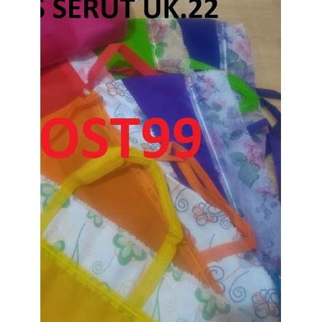 ♩ TAS SERUT TAS BERKAT HANTARAN BEKAL KAIN SPUNDBOND TEBAL BESAR 22X22 - SERUT 22 MERAH ☻