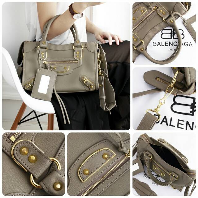 Tas Balenciaga Metallic Edge City Medium #1908