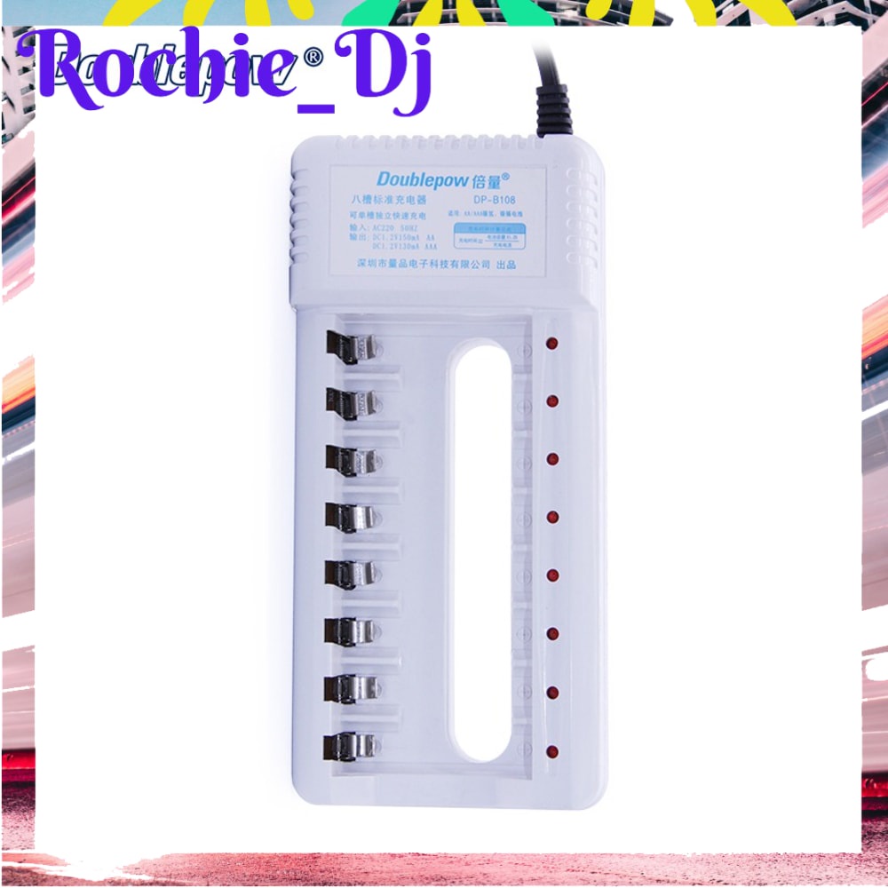 DOUBLEPOW Charger Baterai 8 slot for AA AAA