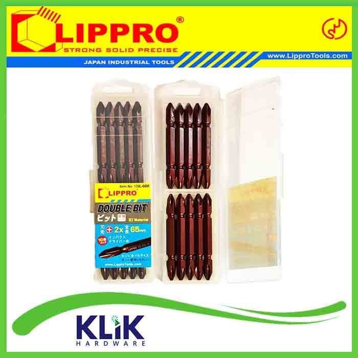 Lippro Mata Obeng Angin PH2 x 65 mm Double Bit S2 Sekrup Gypsum