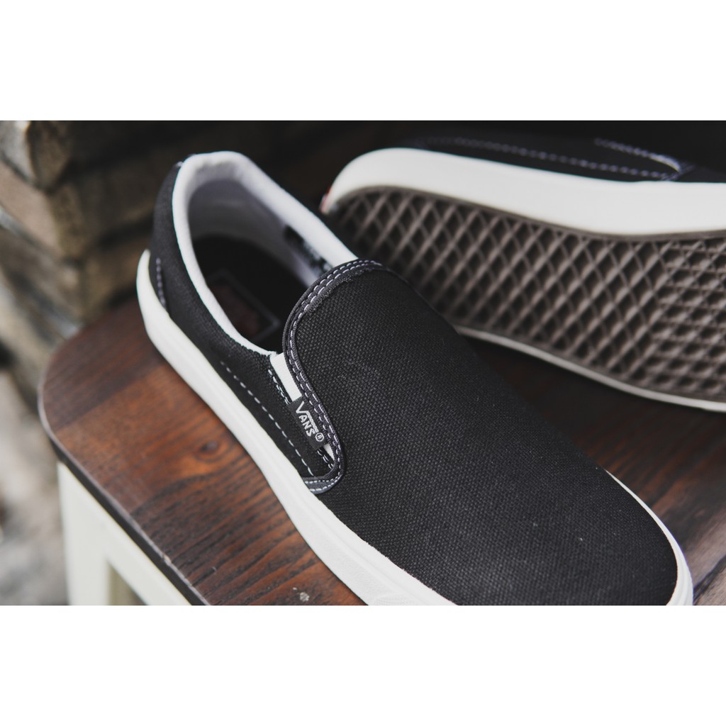 BISA COD !! Sepatu Casual Slip On Pria Vans Slop OG Moccasin Kanvas Premium Harga Grosir Murah