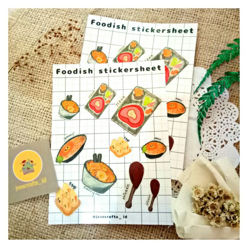 

sticker journaling foodish by jesscrafts