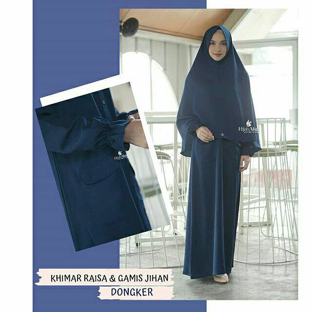Gamis Basic Jihan Biru Dongker