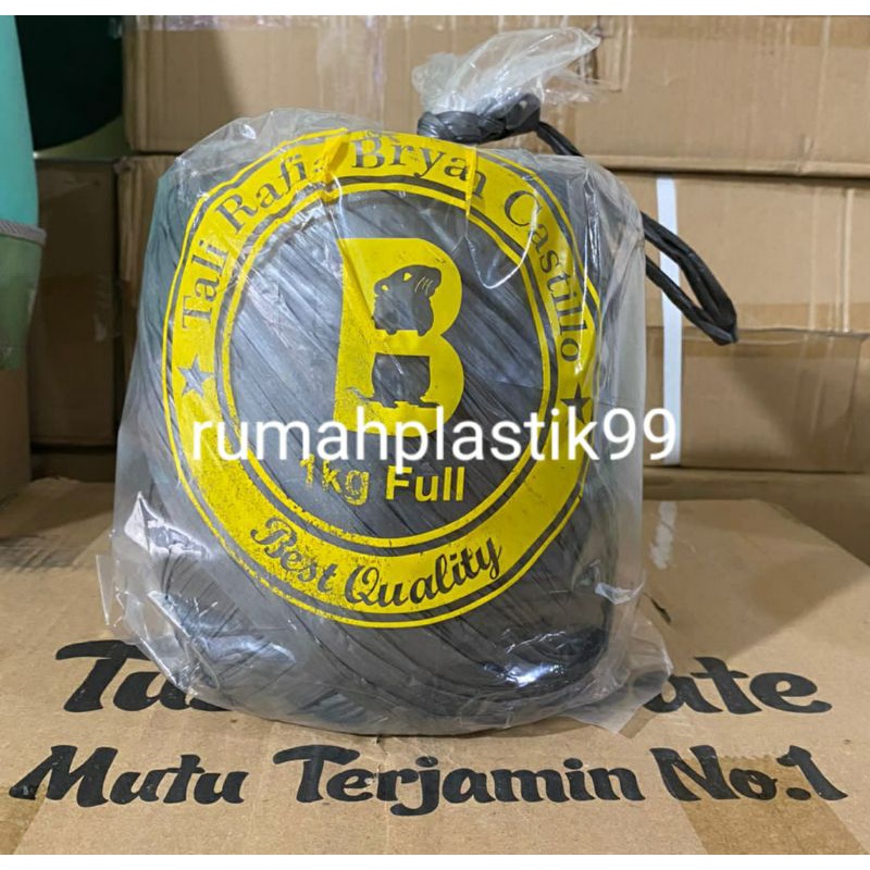 

tali rafia 1kg full black warna ikat karung