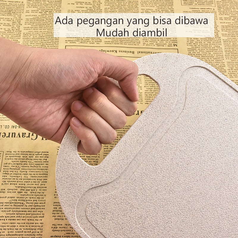 Talenan Antislip Bahan PP Food Grade Buah Sayur Jerami Gandum Cutting Board Talenan Bahan T-VS