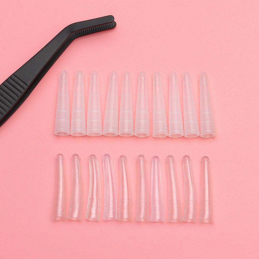 Populer 10Pcs Pinset Penutup 2.6 * 0.6 cm Bagian Alat Bantu Bulu Mata Grafting Eyelashes Tweezer