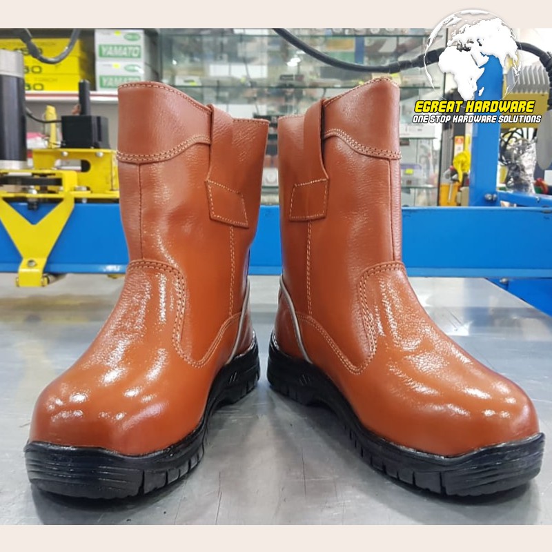 Sepatu Safety Boots TEAM Texan Brown Scotchlight Safety Shoes Steel (BATAM HARGA NORMAL)