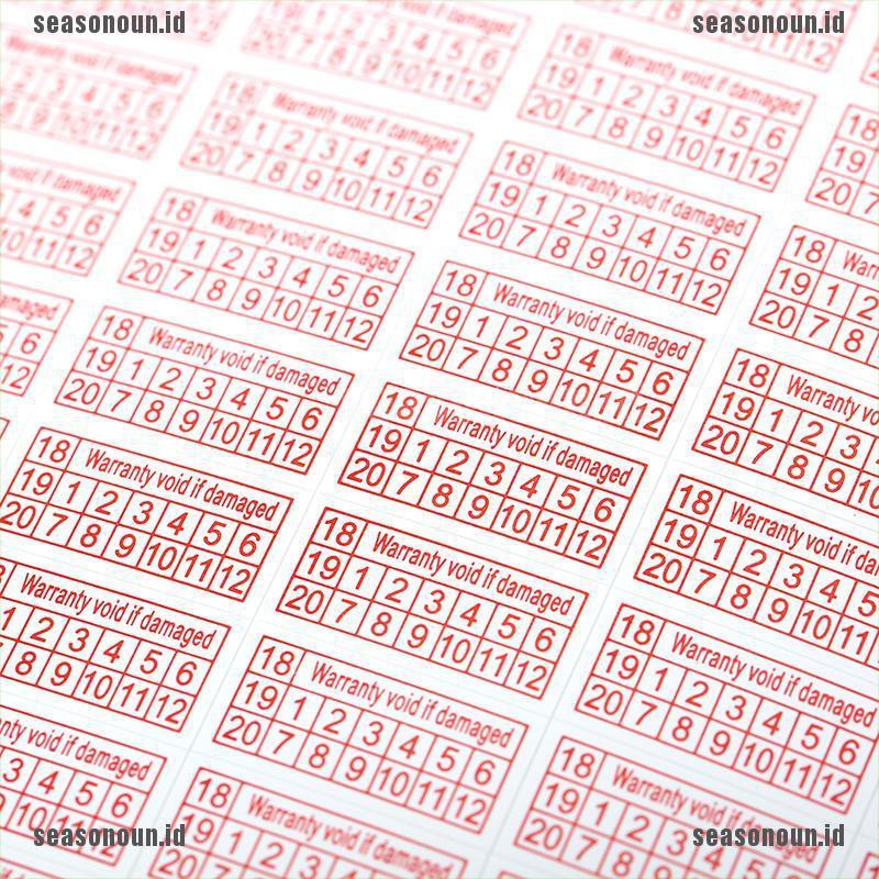 (Sea) 200pcs 2018-2020 Garansi Void If Damaged Stiker Label Keamanan