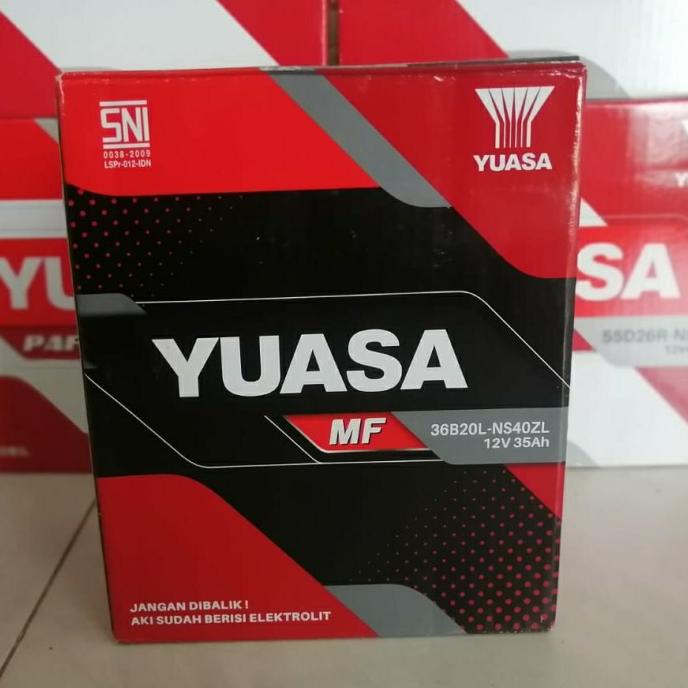 Aki mobil Agya, Ayla, Calya, Sigra, Sirion YUASA MF NS40ZL Accu kering langgengb4