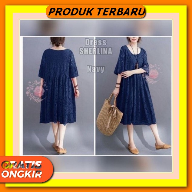 Dress Korean Style Wanita Terbaru Dress Korea Casual Dress Midi Dress Remaja Dewasa Baju Pesta Natal