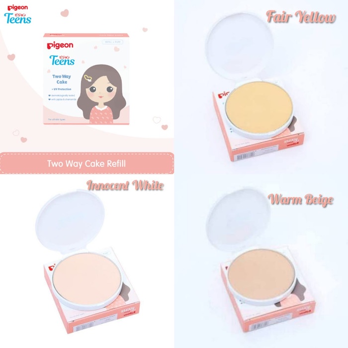 PIGEON TEENS Compact Powder UV Protection | Two Way Cake | Remaja 14g