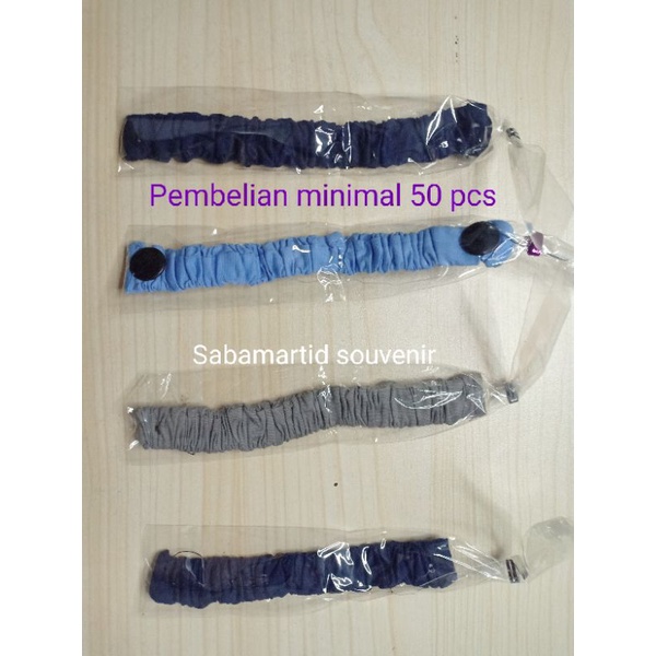 Souvenir pernikahan konektor masker kain kemas plastik