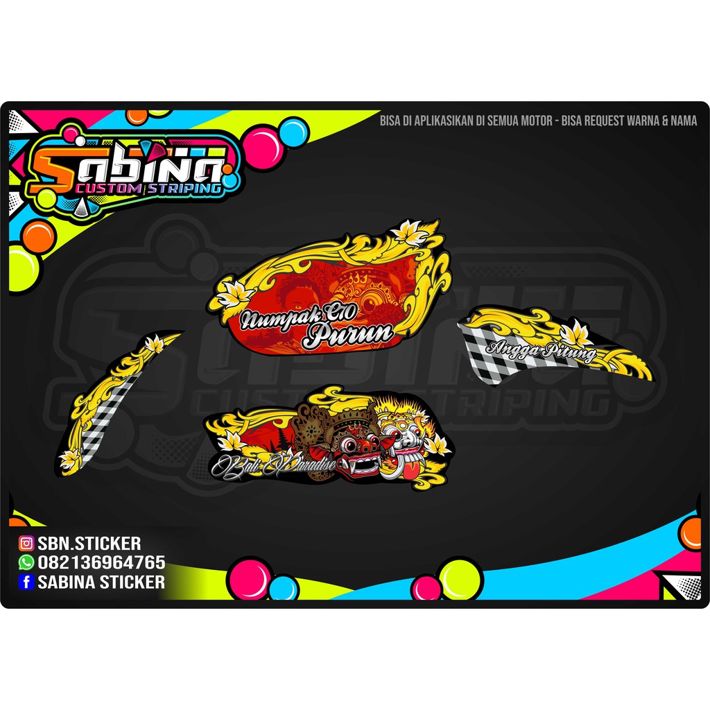 STICKER STRIPING DECAL C70 CUSTOM 03