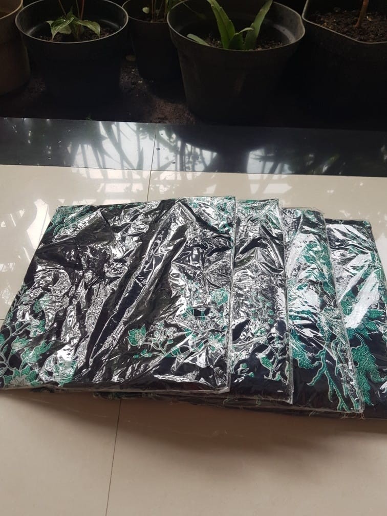 Batik Couple Keluarga Sania Ruffle Ori Ndoro Jowi Dnt Motif Cibulan Hijau