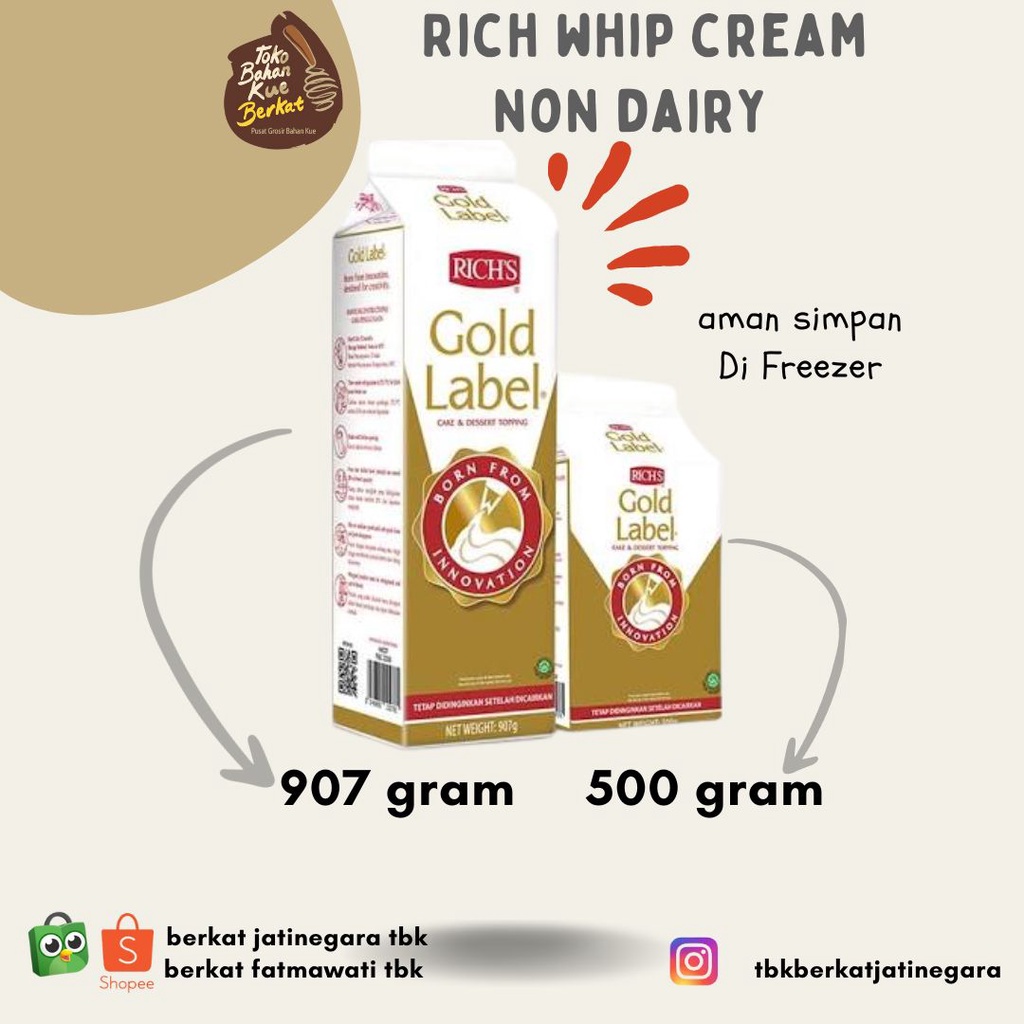 

RICH GOLD LABEL WIPPING CREAM