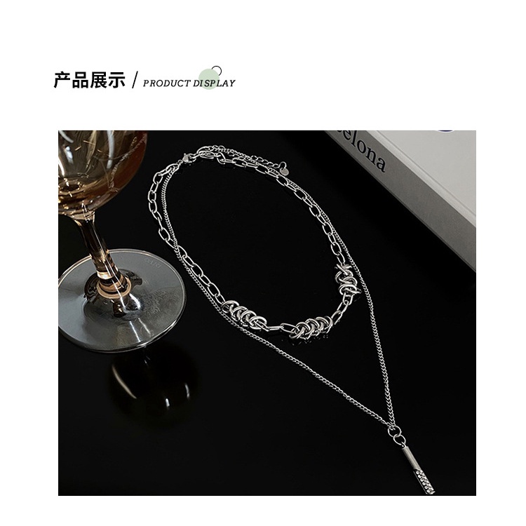 Gaya Korea double-layer twin Thorn kalung pria dan wanita sama ins gaya hip hop keren manis cool-gay