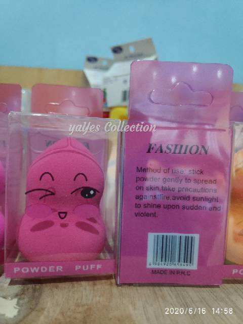 Spon make up spons egg shape guci sponge puff bulat telur beauty makeup kecantikan