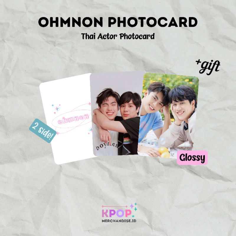 OHMNON PHOTOCARD THAI ACTOR COUPLE RAIKANTOPENI
