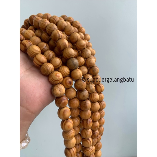 bahan Kokka Koka Kaukah 14mm kayu craft gelang kalung serat cokelat