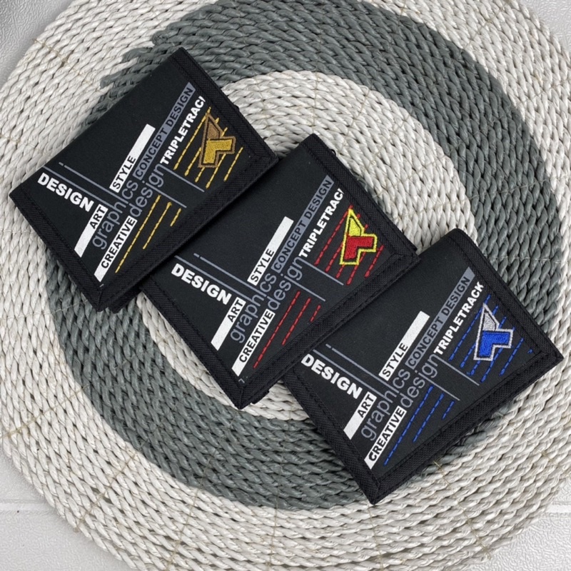 DOMPET PRIA LIPAT 2 TRIPLE TRACK BAHAN KAIN BORDIR DOMPET PRIA KAIN MURAH MERIAH DOMPET PRIA KANVAS ANTI SOBEK DOMPET COWOK LIPAT