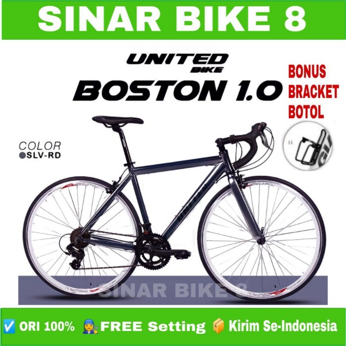 Sepeda Balap Roadbike 700 C UNITED BOSTON 1.0 Alloy 7 Speed