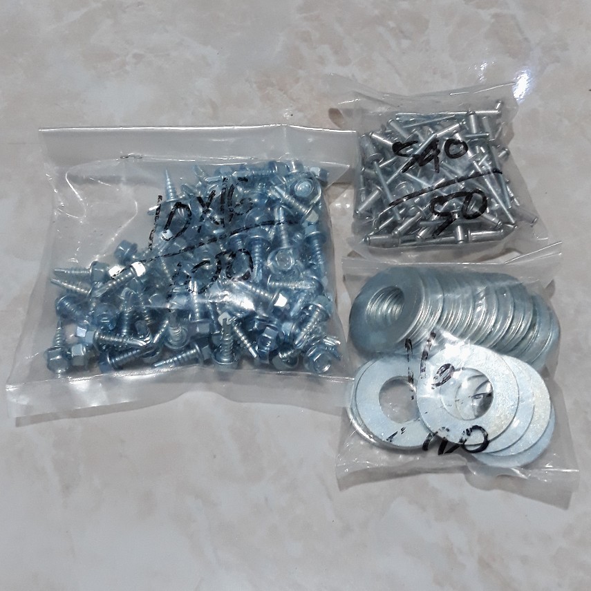 Skrup Baja Ringan 10x16 Roofing Putih Wilson (isi 100pcs)