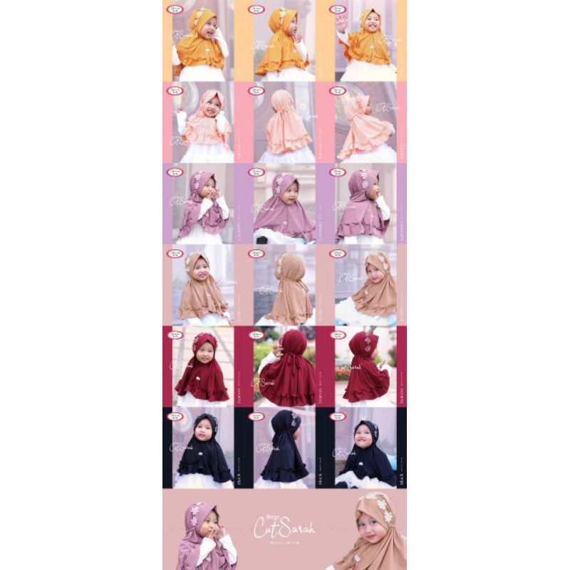 bergo cut sarah/bergo anak/hijab anak by yessana