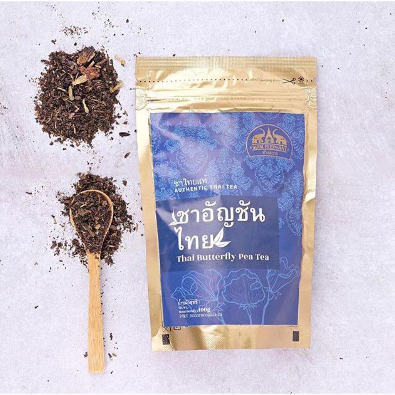 

minuman bubuk Siam elephant Thai butterfly pea tea