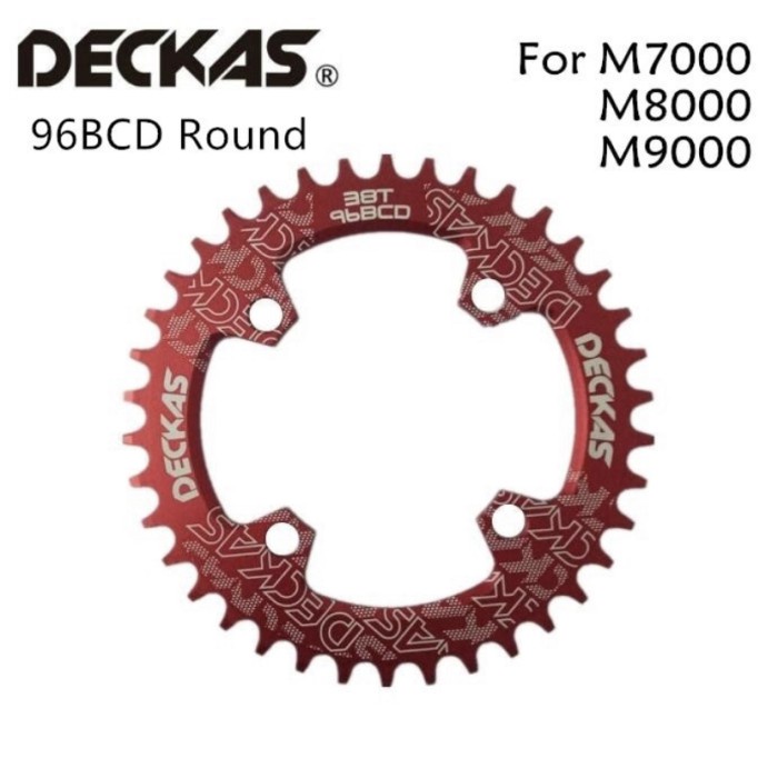 Chainring DECKAS BCD 96 Narrow wide 32T, 34T, 36T, 38T alloy CNC