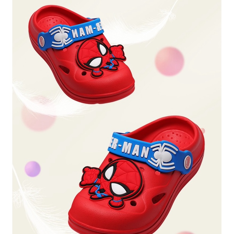 SANDAL ANAK LAKI-LAKI SLOP CROCS DISNEY MARVEL ANTI-SLIP AF
