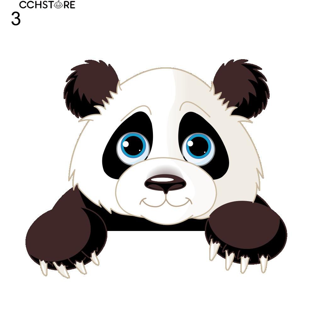 Stiker Dinding Dengan Bahan Mudah Dilepas Gambar Panda Dan Jerapah