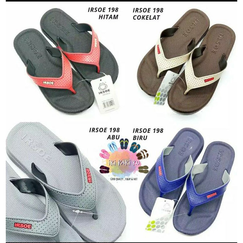 SANDAL JEPIT PRIA DEWASA IRSOE 198 KARET LENTUR ANTI AIR