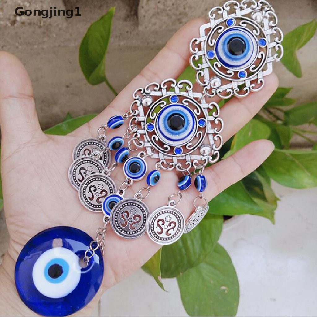 Gongjing1 Lonceng Angin Gantung Model Mata Jahat Turki Untuk Dekorasi Rumah