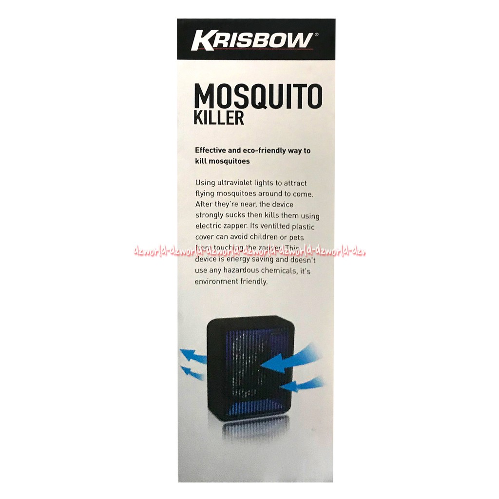 Krisbow Mosquito Killer Alat Perangkap Nyamuk Indoor dan Outdoor Kipas Ganda 9watt Daya Hisap 2x Lebih Baik Kris Mosquito Kiler Black Hitam