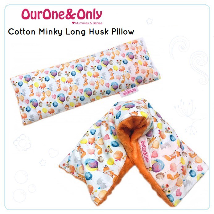 OurOne&amp;Only Cotton Minky Buckwheat Husk Pillow Long | Bantal Bayi