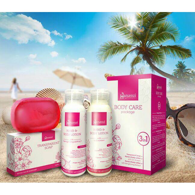 Hanasui Body Care Lotion 3 in 1 SAbun Losion Pagi Malam Perawatan Kulit Cantik Beauty Skin Care