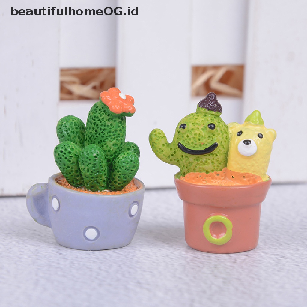 Ornamen Miniatur pot Kaktus Untuk Dekorasi Taman Rumah Boneka