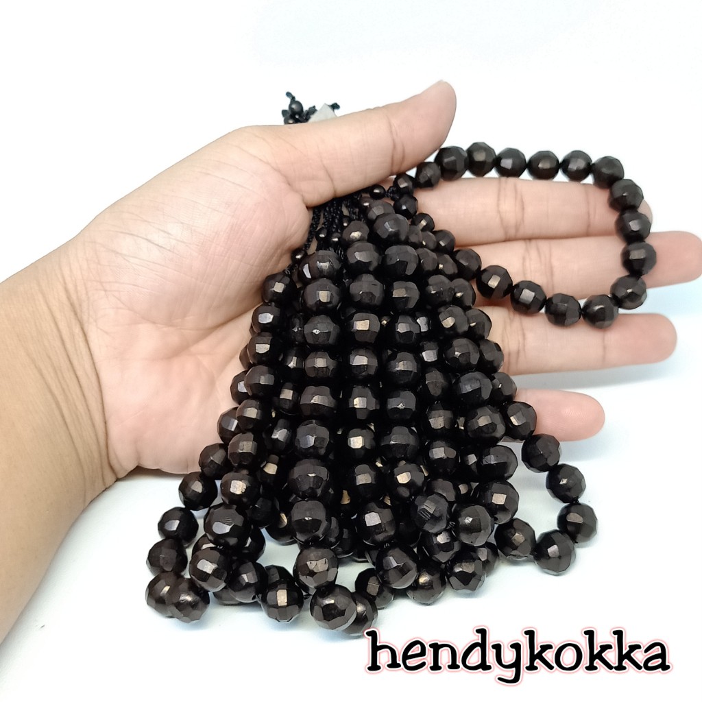 10 gelang kokka kaukah bulat cutting 8 mm hitam