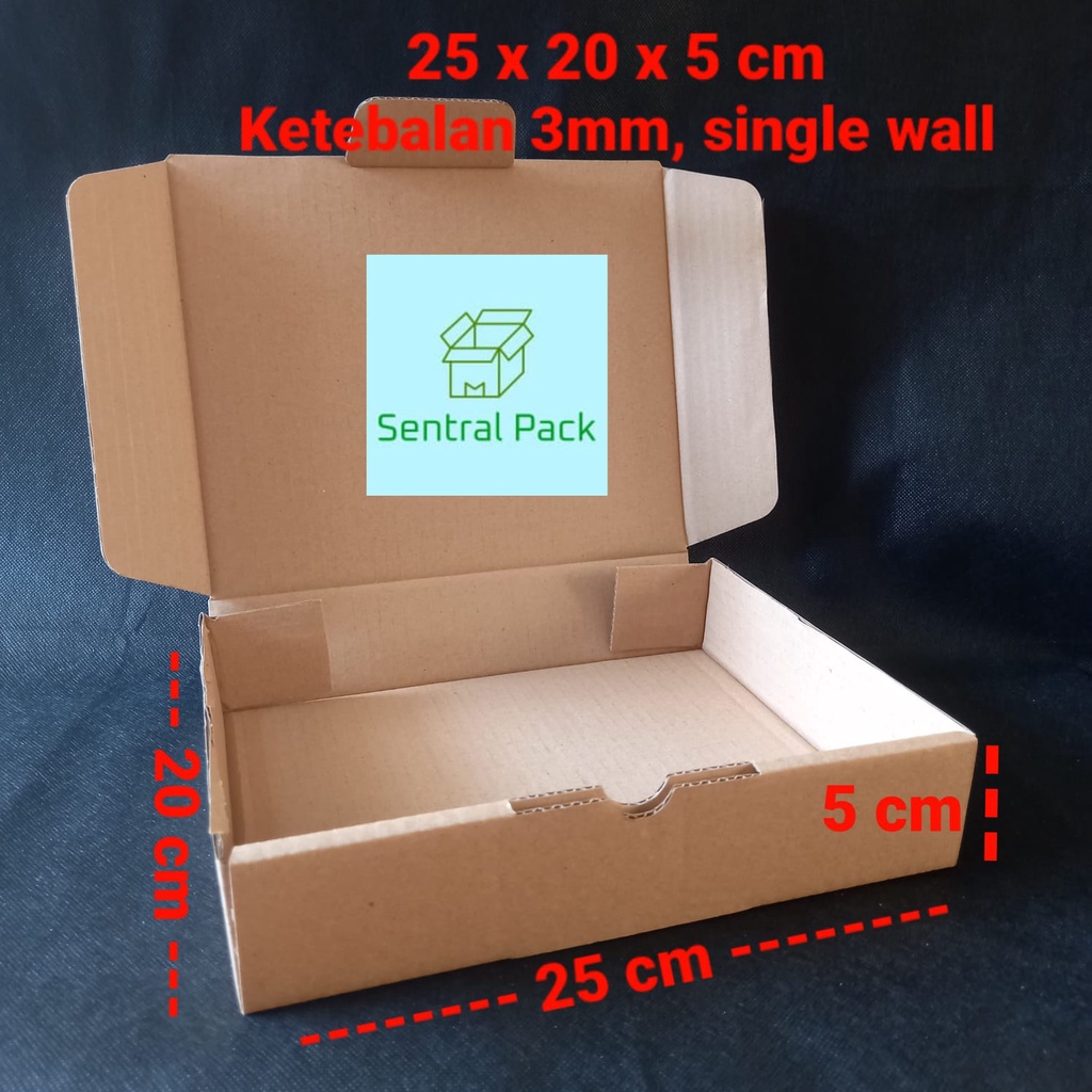 

Harga tertera untuk 5pc. Kardus die cut uk 25 x 20 x 5 cm / karton box / kardus kemasan / kardus kue