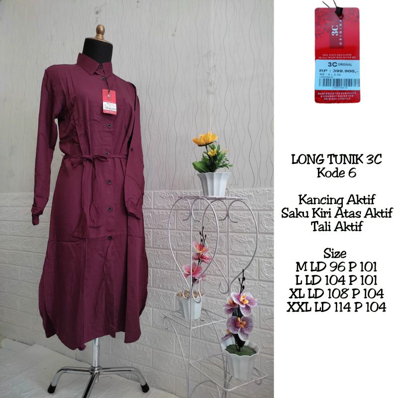 LONG TUNIK 3C POLOS NEW STOK